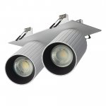 Citilux AXEL CL512D20R Спот поворотный встраиваемый двойной Белый Рифлёный
