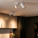 Citilux AXEL CL512D20R Спот поворотный встраиваемый двойной Белый Рифлёный