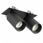 Citilux AXEL CL512D21R Спот поворотный встраиваемый двойной Чёрный Рифлёный