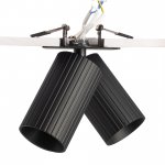 Citilux AXEL CL512D21R Спот поворотный встраиваемый двойной Чёрный Рифлёный