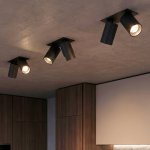 Citilux AXEL CL512D21R Спот поворотный встраиваемый двойной Чёрный Рифлёный