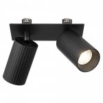 Citilux AXEL CL512D21R Спот поворотный встраиваемый двойной Чёрный Рифлёный