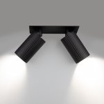 Citilux AXEL CL512D21R Спот поворотный встраиваемый двойной Чёрный Рифлёный