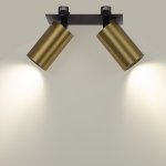 Citilux AXEL CL512D22 Спот поворотный встраиваемый двойной Латунь