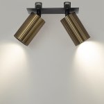 Citilux AXEL CL512D23R Спот поворотный встраиваемый двойной Бронза Рифлёный