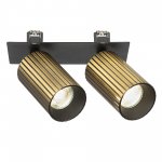 Citilux AXEL CL512D23R Спот поворотный встраиваемый двойной Бронза Рифлёный