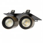Citilux AXEL CL512D23R Спот поворотный встраиваемый двойной Бронза Рифлёный