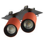 Citilux AXEL CL512D24 Спот поворотный встраиваемый двойной Оранжевый