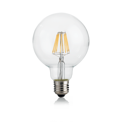 

Лампочка Ideal Lux LED CLASSIC E27 8W GLOBO D95 TRASPARENTE, CLASSIC E27 8W GLOBO D95 TRASP 3000K