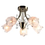 Люстра потолочная CLF0050560E14AB TULIP металл,стекло 5*E14 60W