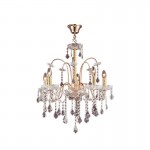 Люстра подвесная CLK0010560E14GD(CRYSTELLE 301/5) металл,стекло, хрусталь 5*60W E14