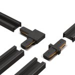 Шинопровод однофазный с питанием и заглушкой Crystal Lux CLT 0.11 01 L1000 BL (1407/002)