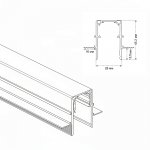 Шинопровод встраиваемый магнитный для ГКЛ12,5 мм Crystallux CLT 0.123 02 L2000 BL SPACE