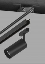 Профиль-адаптер для монтажа в натяжной потолок магнитного шинопровода SPACE EASY Crystal Lux CLT 0.224 05 2000 AL