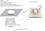 Светильник встроенный Crystal Lux CLT 501C170 WH (1400/198)