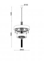 Люстра подвесная Lucia Tucci COSMOPOLITAN 2970.18 black