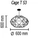 Подвесной светильник Cage Three S3 12 329g