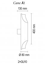 Настенный светильник Cane A1 10 G