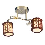 Светильник потолочный Chineli-CL60E14*2GD металл, стекло E14*60W*2
