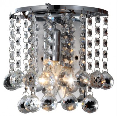 Бра BILAO 1хE14х60Вт. мет/стек. Хром NC 36001/1W