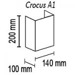 Настенный светильник Crocus Glade A1 10 02g, металл (белый)/ткань (черный), Н20, 1 x E14 40W