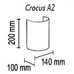 Настенный светильник Crocus Glade A2 10 01g, металл (белый)/ткань (белый), Н20, 1 x E14 40W