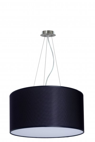 Подвесной светильник Crocus Glade S1 01 02sed металл (никель/сатин)/ткань(черная), ?40/Н20см,1х Е27