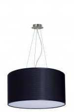 Подвесной светильник Crocus Glade S1 01 02sed металл (никель/сатин)/ткань(черная), ?40/Н20см,1х Е27