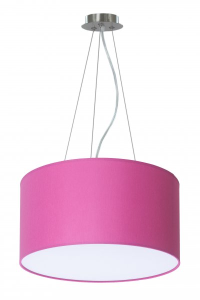 Подвесной светильник Crocus Glade S1 01 329g, металл(никель/сатин)/ткань(розовый), ?40/Н20см, 1х Е27
