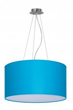 Подвесной светильник Crocus Glade S1 01 334g, металл(никель/сатин)/ткань(голубой), ?40/Н20см, 1х Е27