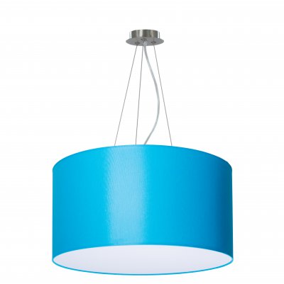Подвесной светильник Crocus Glade S2 01 334g, металл(никель/сатин)/ткань(голубой),?60/Н30см,1х Е27