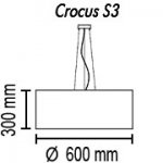 Подвесной светильник Crocus Glade S3 01 03g, металл (никель/сатин)/ткань(бордо), ?60/Н30см, 3х Е27 m