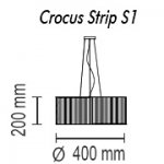 Подвесной светильник Crocus Strip S1 01 09p