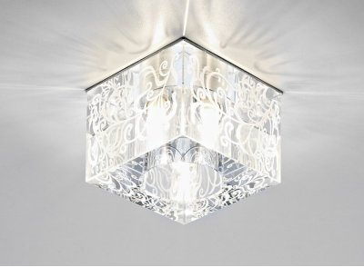Точечный светильник Ambrella с узором D1006_CH-W
