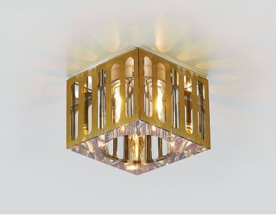Светильник точечный Ambrella D1012 GD золото гальваника G9 CRYSTAL SPOT