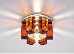 Светильник точечный Ambrella D1017 CL/TI/CH хром/янтарный G5.3 CRYSTAL SPOT