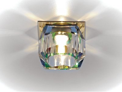Светильник точечный Ambrella D1041 G/MULTI золото/перламутровый G9 CRYSTAL SPOT