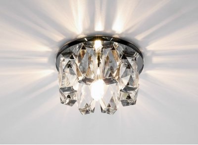 Светильник точечный Ambrella D1047 BK/CL/CH хром/тонированный G9 CRYSTAL SPOT