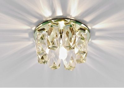 Светильник точечный Ambrella D1047 CL/CL/G золото/прозрачный G9 CRYSTAL SPOT