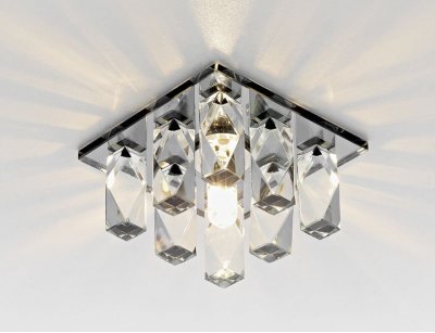 Светильник точечный Ambrella D1049 BK/CL черный/прозрачный CRYSTAL SPOT