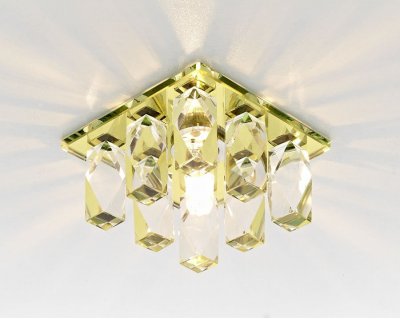 Светильник точечный Ambrella D1049 G/CL золото/прозрачный CRYSTAL SPOT