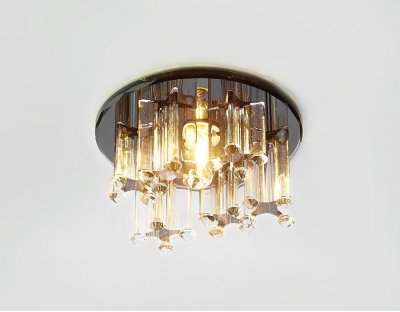 Точечный светильник Ambrella Кристальный D1050 BK/CL/CH