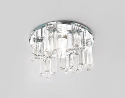 Точечный светильник Ambrella Кристальный D1050 CL/CL/CH