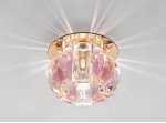 Светильник точечный Ambrella D1057 CL/PI/G золото/розовый G5,3 CRYSTAL SPOT