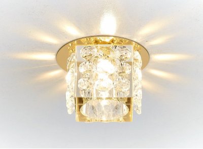 Точечный светильник Ambrella с узором D1111 CL/G