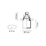 Встраиваемый светильник Fabbian D14F4001