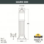 Садовый светильник-столбик FUMAGALLI SAURO 800  D15.554.000.AYE27