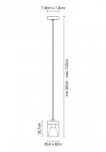 Подвесной светильник D28A0100 grey