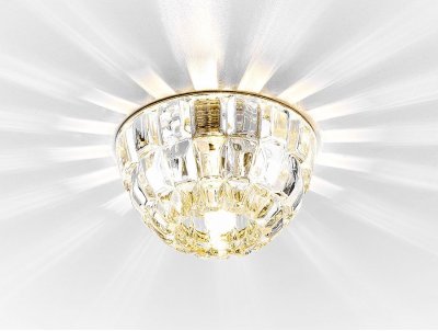 Точечный светильник Ambrella Кристальный D4180 CL/G