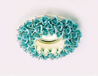 Светильник точечный Ambrella D5505 BL/G небесный/золото керамика ORGANIC SPOT Светильник точечный Ambrella D5505 BL/G небесный/золото керамика ORGANIC SPOT